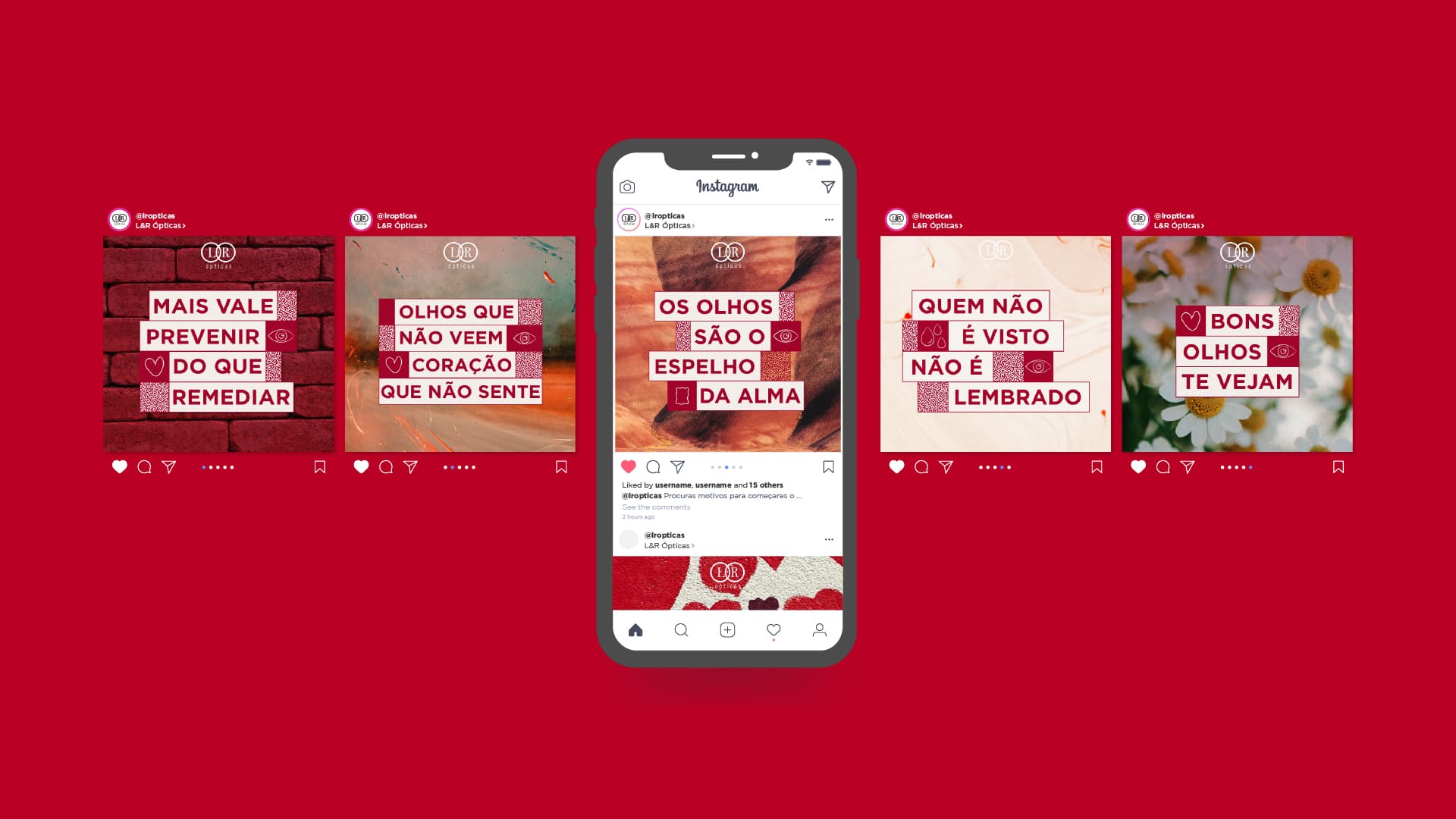 L&R Ópticas social media campaign showcase