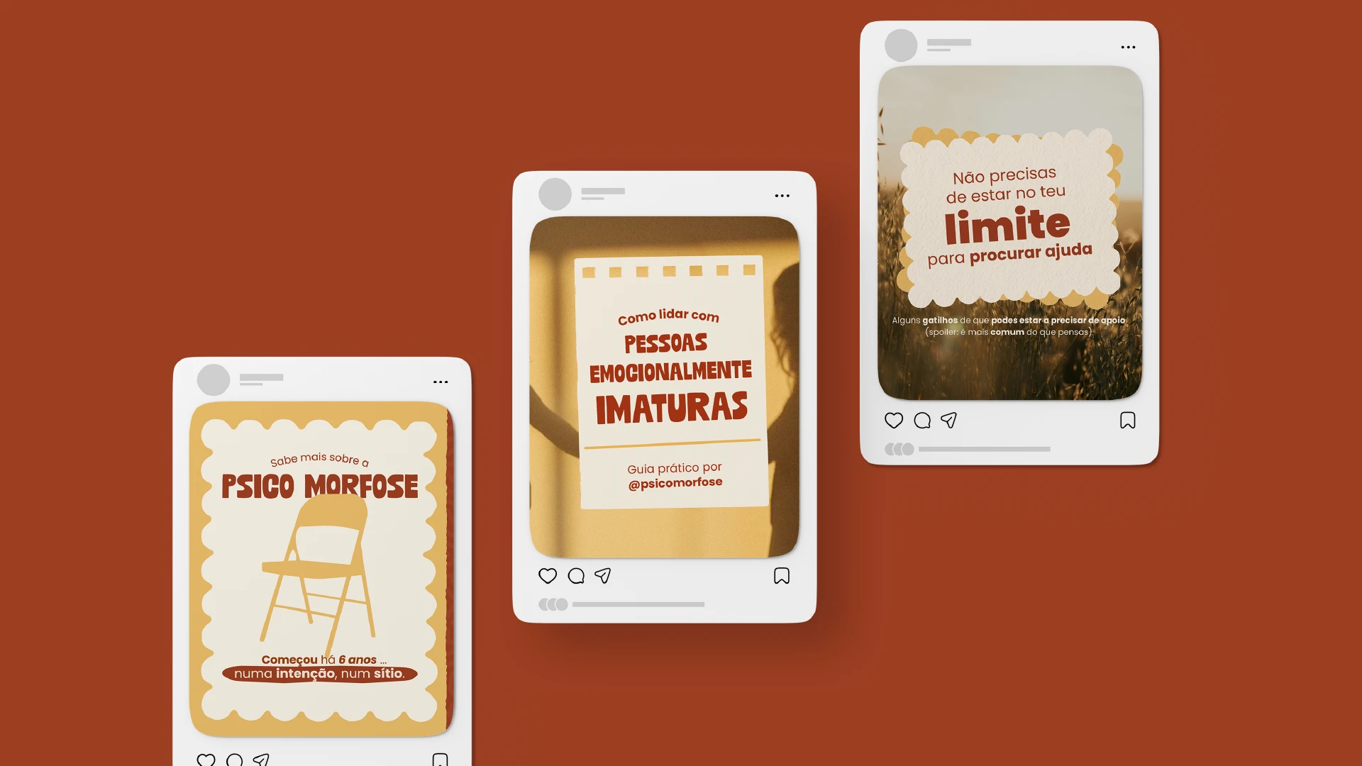 Psicomorfose social media content showcase